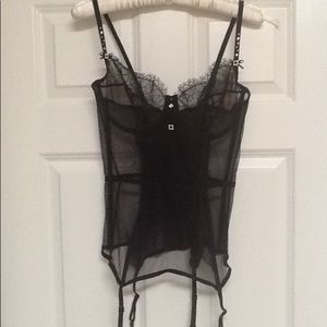 Victoria Secret Black Embellished Teddy